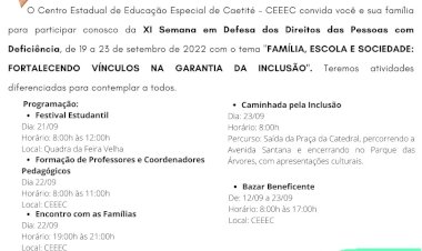 Caetité: CEEEC promove XI Semana em Defesa dos Direitos das Pessoas com Deficiência
