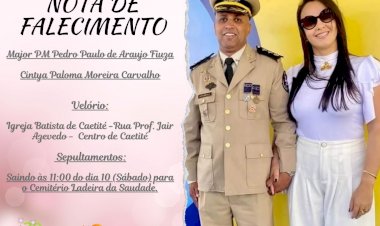 NOTA DE FALECIMENTO: Major PM Pedro Paulo - Cintya Paloma