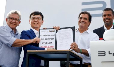Estado autoriza início das obras do complexo fabril da BYD, que deve gerar 10 mil empregos na Bahia