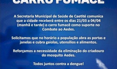 UTILIDADE PÚBLICA - CARRO FUMACÊ
