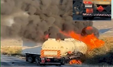 Colisão frontal entre caminhão bau e carreta tanque carregada de etanol interdita BR 242