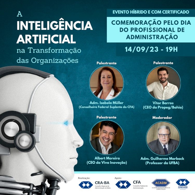“A inteligência artificial na transformação das organizações” será tema de Roda de Conversa
