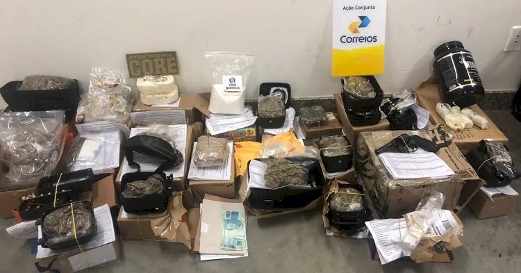 Polícia apreende drogas e arma na unidade dos Correios na Bahia