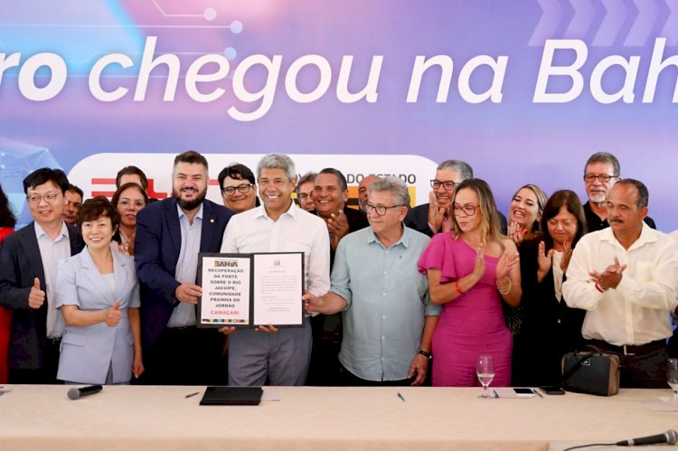 Governador sanciona lei que isenta IPVA de veículos elétricos e destaca investimentos do Estado em Camaçari, com a chegada da BYD