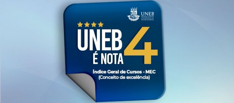 UNEB alcança nota 4 no IGC/MEC e se mantém entre as universidades públicas de maior destaque no país