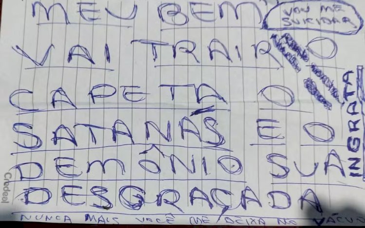 Santa Maria da Vitória: Mulher é assassinada e suspeito deixa bilhete ao lado do corpo: 'vai trair o capeta'