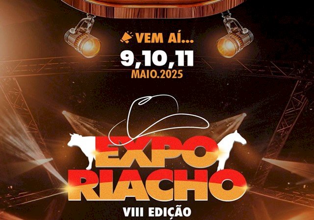 Expo Riacho 2025 será realizada de 9 a 11 de maio