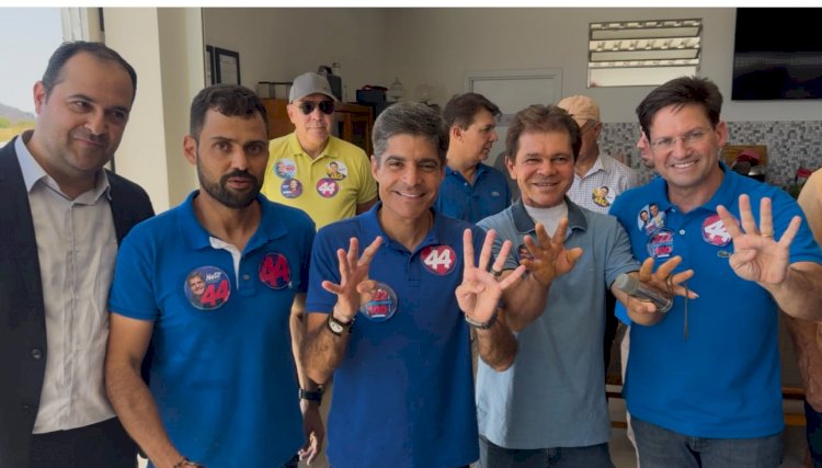 Lideranças políticas de Ibiassucê manifestam apoio a ACM Neto durante caminhada em Guanambi